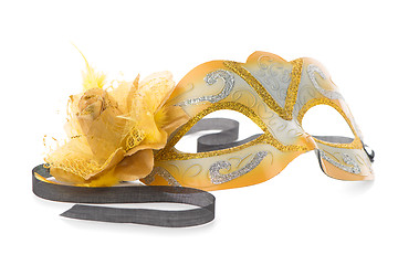 Image showing Yellow venetian mask