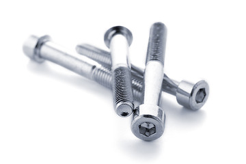 Image showing Hex head bolt screws thread 