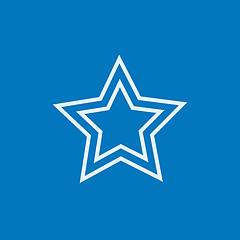 Image showing Rating star line icon.