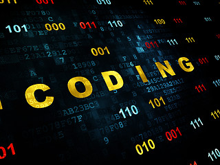 Image showing Programming concept: Coding on Digital background