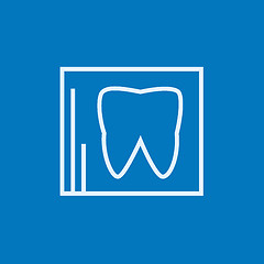 Image showing X-ray of tooth line icon.