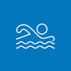 Image showing Swimmer line icon.