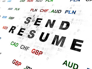 Image showing Finance concept: Send Resume on Digital background