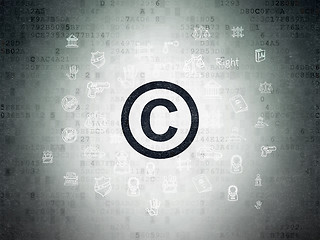 Image showing Law concept: Copyright on Digital Paper background