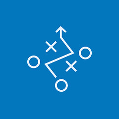 Image showing Tactical plan line icon.