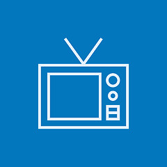 Image showing Retro television line icon.