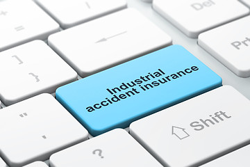 Image showing Insurance concept: Industrial Accident Insurance on computer keyboard background