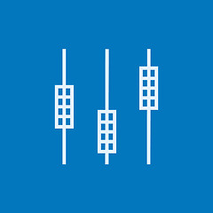 Image showing Sound mixer console line icon.