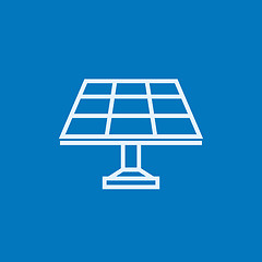 Image showing Solar panel line icon.