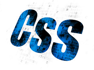 Image showing Programming concept: Css on Digital background
