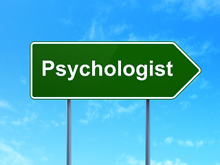 Image showing Healthcare concept: Psychologist on road sign background