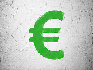 Image showing Banking concept: Euro on wall background