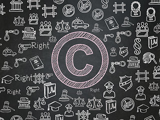 Image showing Law concept: Copyright on School board background
