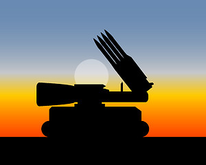 Image showing missile launcher with four missiles