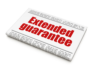 Image showing Insurance concept: newspaper headline Extended Guarantee