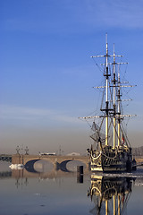 Image showing Frigate at dawn.