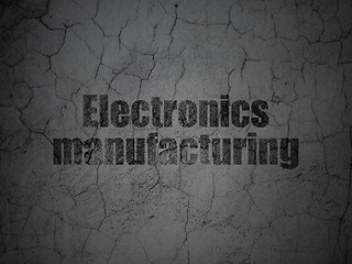 Image showing Manufacuring concept: Electronics Manufacturing on grunge wall background