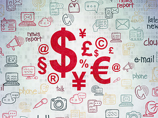 Image showing News concept: Finance Symbol on Digital Paper background