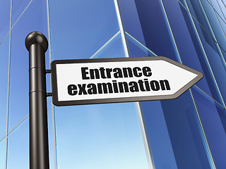 Image showing Learning concept: sign Entrance Examination on Building background