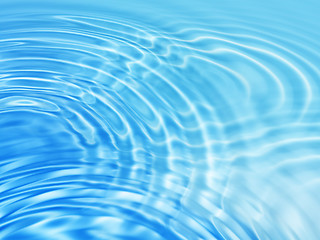 Image showing Abstract blue background with ripples