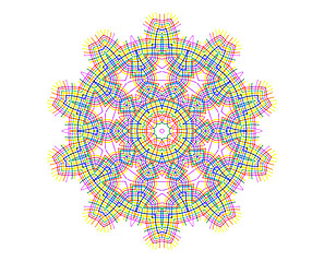 Image showing Abstract bright color concentric shape