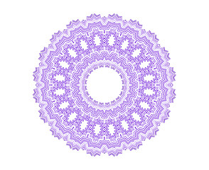 Image showing Abstract concentric round shape on white background