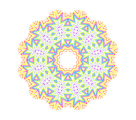 Image showing Abstract color lines concentric pattern 