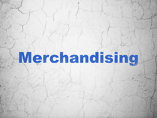 Image showing Advertising concept: Merchandising on wall background