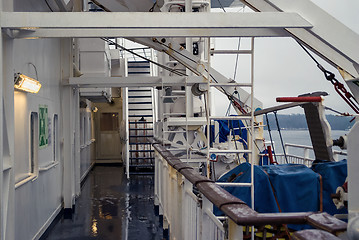 Image showing The upper deck of the ferry.