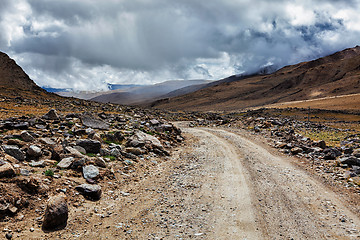 Image showing Dirt road in Himalayas