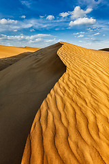 Image showing Dunes in Thar Desert