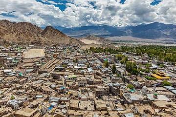 Image showing Aerial  view of Leh