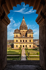 Image showing Royal cenotaphs of Orchha, India