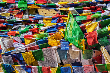 Image showing Buddhist prayer flags lungta