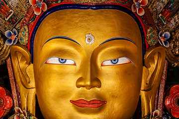 Image showing Maitreya Buddha in Thiksey Gompa