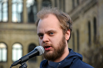 Image showing Norwegian author Mímir Kristjánsson