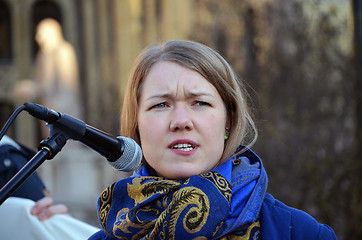 Image showing Norwegian politician Une Aina Bastholm (Mdg)