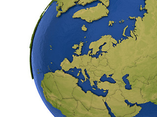 Image showing European continent on Earth