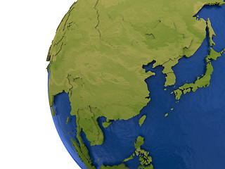 Image showing Asian continent on Earth