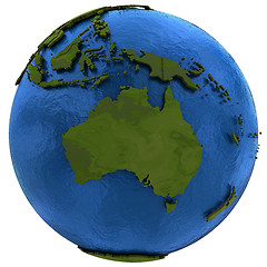 Image showing Australian continent on Earth