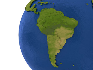 Image showing South American continent on Earth