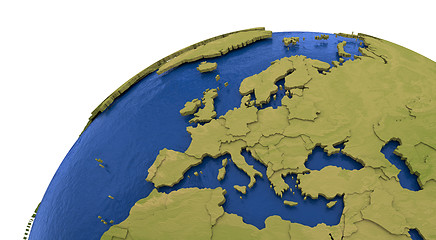 Image showing European continent on Earth