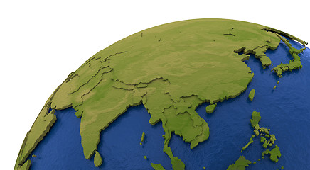 Image showing Asian continent on Earth