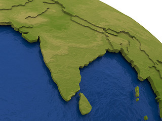 Image showing Indian subcontinent on Earth