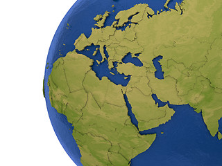 Image showing EMEA region on Earth