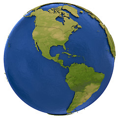 Image showing American continents on Earth