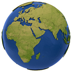Image showing African and European continents on Earth