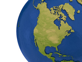 Image showing North American continent on Earth