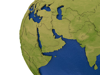 Image showing Middle East region on Earth