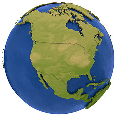 Image showing North American continent on Earth